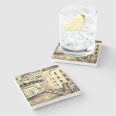 "Stockholm Gamla Stan - Oude stad Stenen Onderzetter (Zijkant)