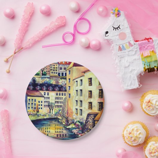 Stockholm - Gamla Stan, oude stad, Zweden Papieren Bordje (Feest)