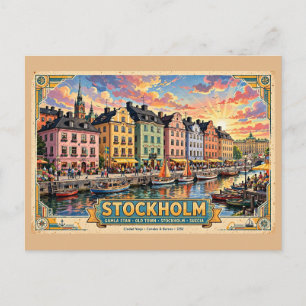 Stockholm Gamla Stan Reisposter Briefkaart