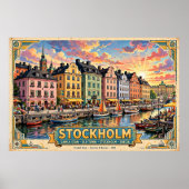 Stockholm Gamla Stan Reisposter Poster (Voorkant)