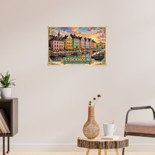 Stockholm Gamla Stan Reisposter Poster
