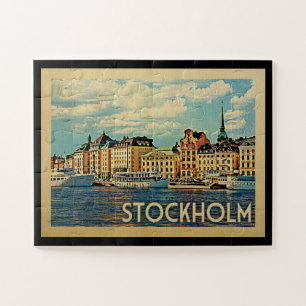 Stockholm Jigzaag Puzzle Vintage Zweden Legpuzzel