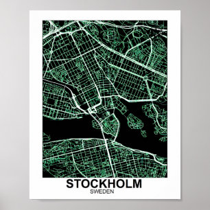 Stockholm Kaart Poster