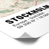 Stockholm Kaart Poster - Zweden kaart (Hoek)