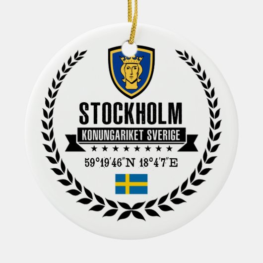Stockholm Keramisch Ornament (Voorkant)
