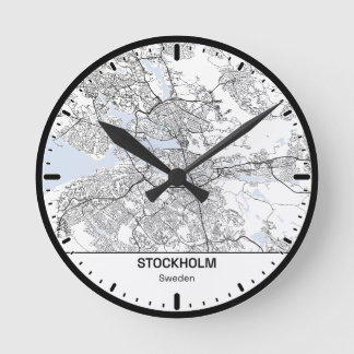 Stockholm Klok Stad Lijn Kunst