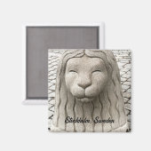 Stockholm Lion Statue Zweden Personaliseren Magneet (Voorkant / Achterkant)