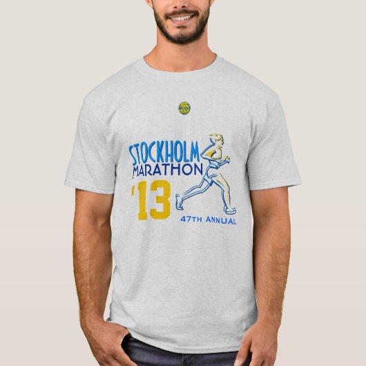 Stockholm Marathon Zweden T-shirt (Voorkant)