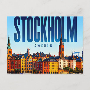 ⚓ Stockholm Moderne Waterfront Stedelijke Stijl ⚓ Briefkaart
