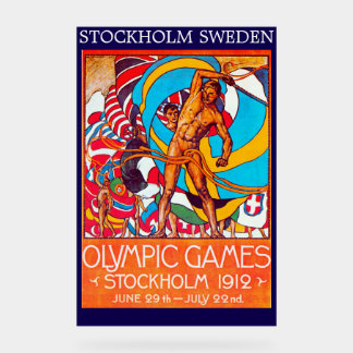 "Stockholm Olympics' 1912" Acrylic Sign Acryl Bord