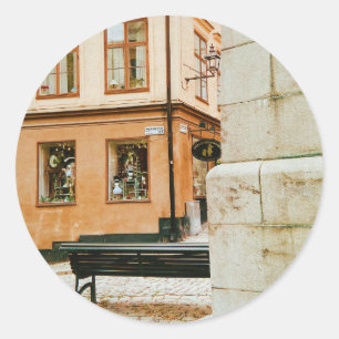 Stockholm Oude Stad, Gamla Stan, Zweden Ronde Sticker