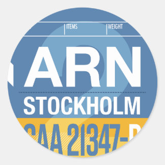 Stockholm - Reis Tag Ronde Sticker