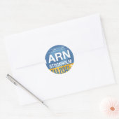 Stockholm - Reis Tag Ronde Sticker (Envelop)