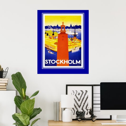 Stockholm-reisposter groot formaat Poster (Thuiskantoor)