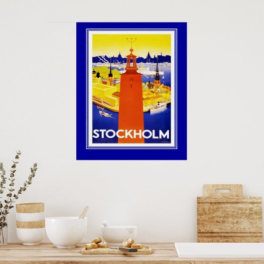 Stockholm-reisposter groot formaat Poster (Keuken)