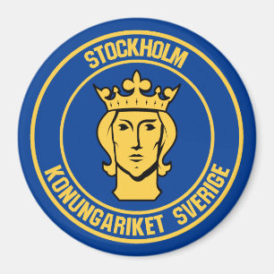Stockholm Rond Embleem Magneet