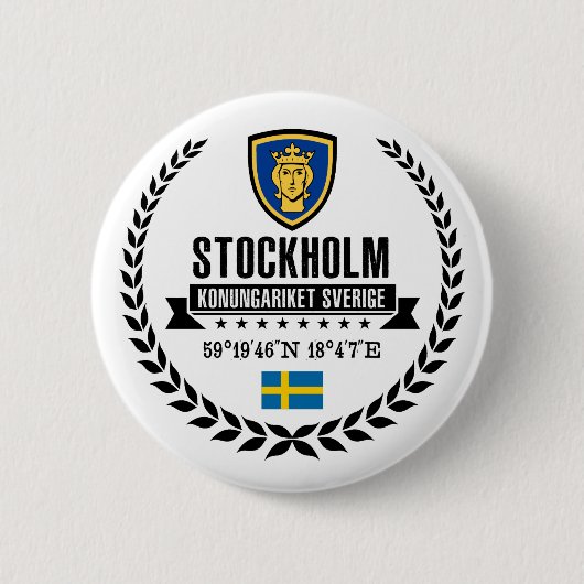 Stockholm Ronde Button 5,7 Cm (Voorkant)