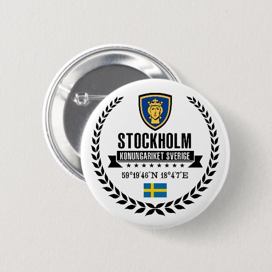 Stockholm Ronde Button 5,7 Cm (Voorkant /achterkant)