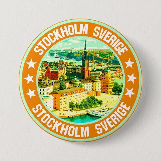 Stockholm Ronde Button 7,6 Cm (Voorkant)