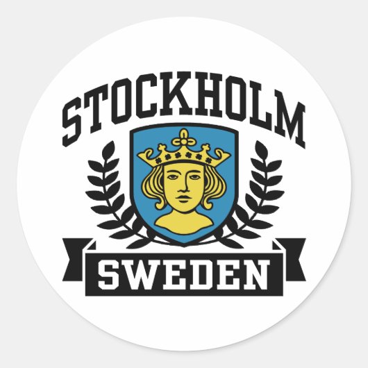 Stockholm Ronde Sticker (Voorkant)