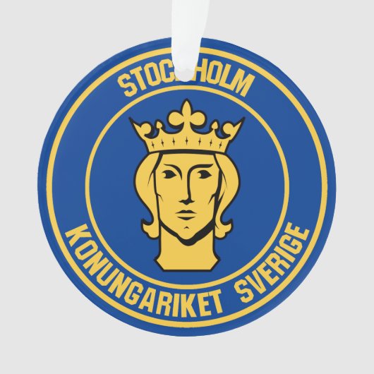 Stockholm Round Emblem Ornament (voorkant)