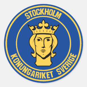 Stockholm Round Emblem Ronde Sticker