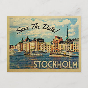 Stockholm Save the Date Sweden Aankondigingskaart