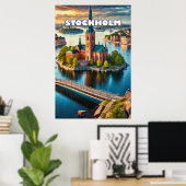Stockholm, Scandinavische parel Poster (Thuiskantoor)