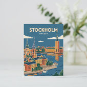 Stockholm Silhouet Zweden Briefkaart (Staand voorkant)