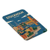 Stockholm Silhouet Zweden Magneet (Rechterzijde)