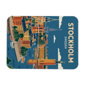Stockholm Silhouet Zweden Magneet (Horizontaal)