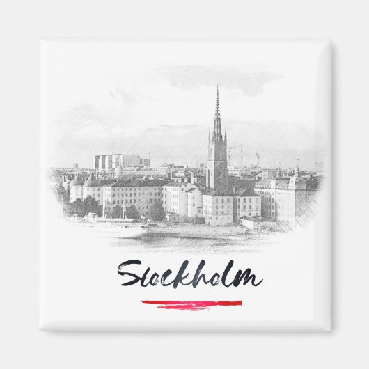 Stockholm - Skyline Magneet (Voorkant)