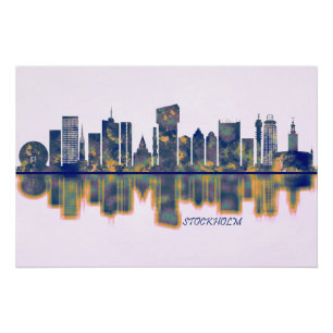 Stockholm Skyline Perfect Poster