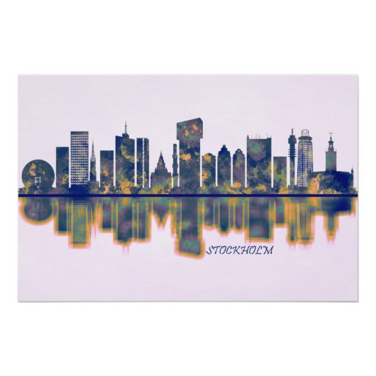 Stockholm Skyline Perfect Poster (Voorkant)