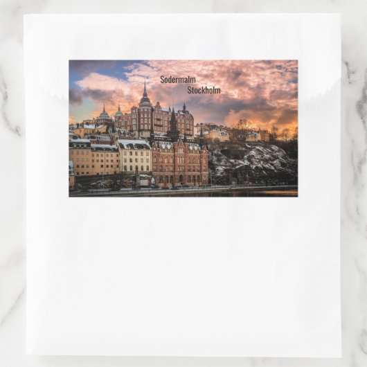Stockholm, Sodermalm Rechthoekige Sticker (Tas)
