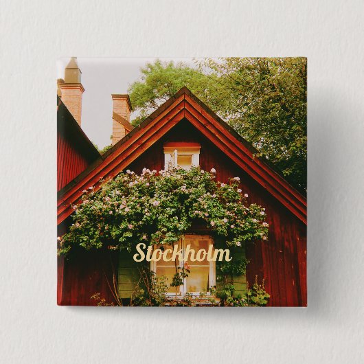 Stockholm, Södermalm, Zweden Vierkante Button 5,1 Cm (Voorkant)