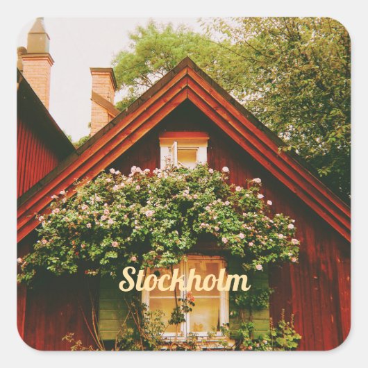 Stockholm, Södermalm, Zweden Vierkante Sticker (Voorkant)
