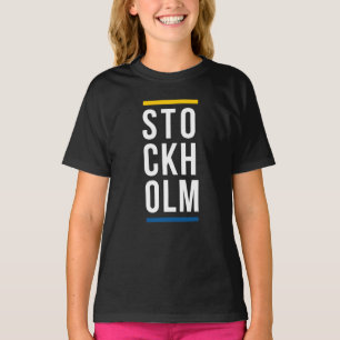 Stockholm stad logo ontwerp t-shirt