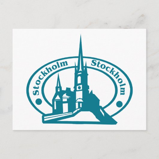 Stockholm Stamp Briefkaart (Voorkant)