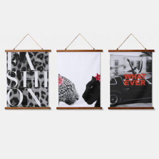 Stockholm Style Y2K Wandkunst Set van 3 Hangend Wandkleed