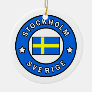 Stockholm Sverige Keramisch Ornament