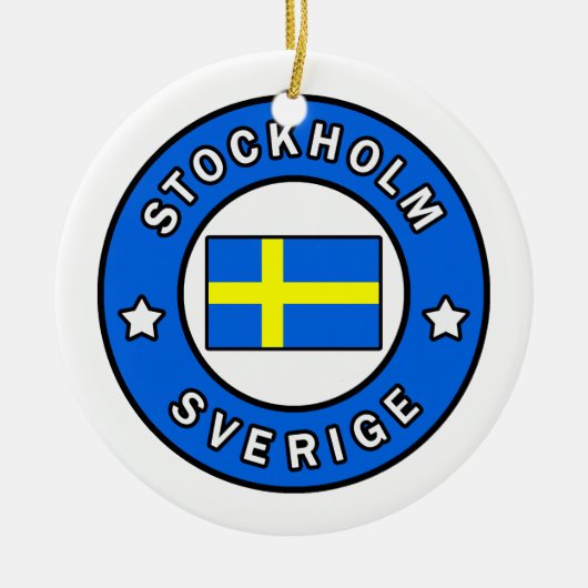 Stockholm Sverige Keramisch Ornament (Voorkant)