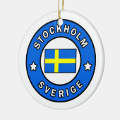 Stockholm Sverige Keramisch Ornament (Links)