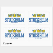 Stockholm Sverige Rechthoekige Sticker (Vel)