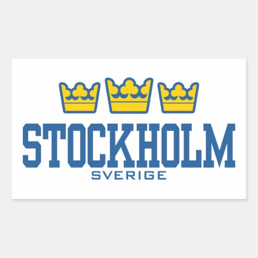 Stockholm Sverige Rechthoekige Sticker (Voorkant)