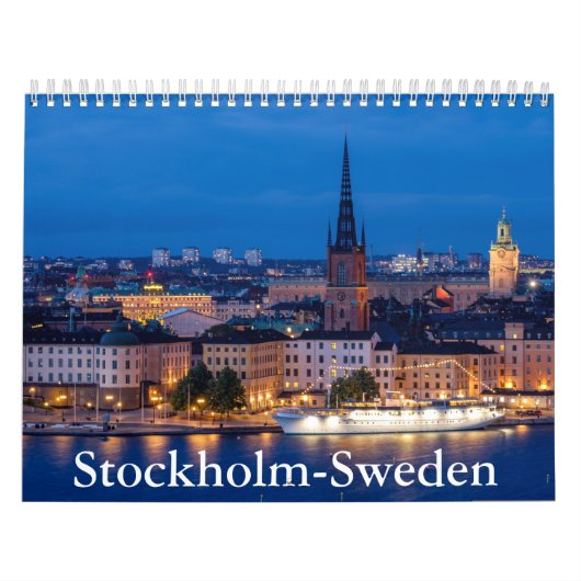 Stockholm-Sweden Calendar Kalender (Hoes)