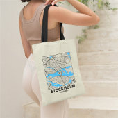 Stockholm, Sweden City Map Tote Bag
