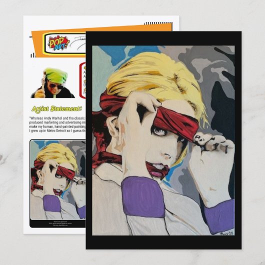 ‘Stockholm Syndrome’ Painting Small-Scale Print Kaart (Voorkant / Achterkant)