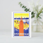 Stockholm Travel Poster Briefkaart (Staand voorkant)