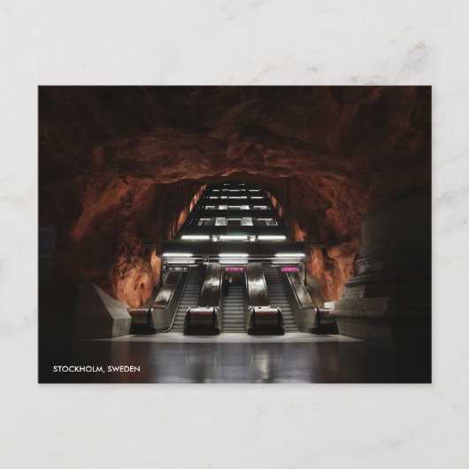 Stockholm Underground I met City Name Briefkaart (Voorkant)